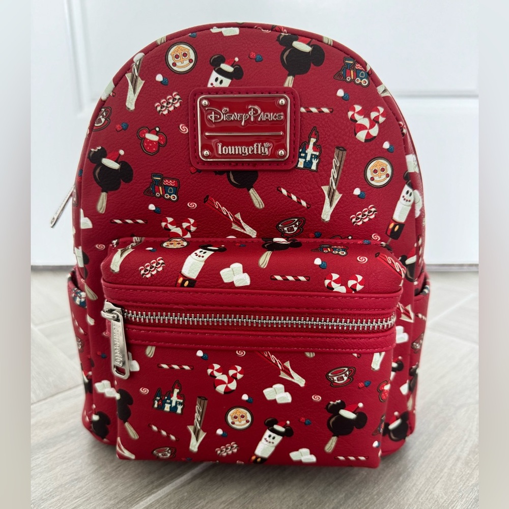 Disney Parks 2021 Loungefly Christmas Holiday Treats Snacks Backpack NEW